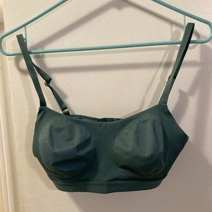 The Eco Straight Up Bralette: Harbor Green - S